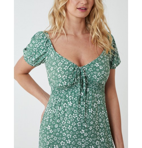 Shirred Sweetheart Midi Dress Shirred Sweetheart Midi Dress
