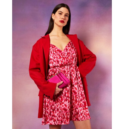 Strappy Wrap Over Mini Dress Strappy Wrap Over Mini Dress