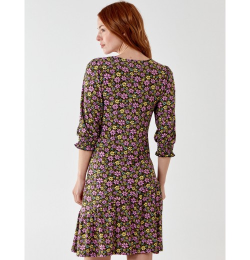 V Front Asymmetric Tier Mini Dress V Front Asymmetric Tier Mini Dress