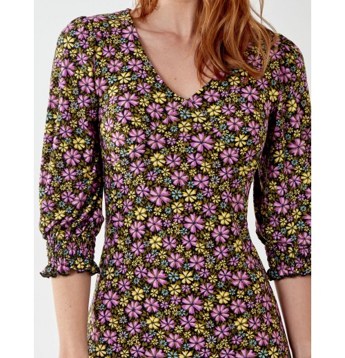 V Front Asymmetric Tier Mini Dress V Front Asymmetric Tier Mini Dress