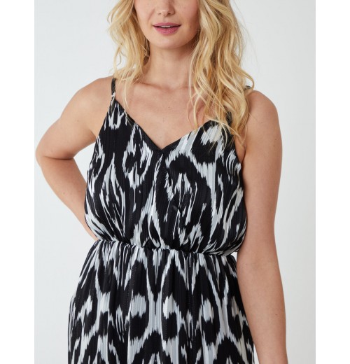 Brushed Print Wrap Dress Brushed Print Wrap Dress
