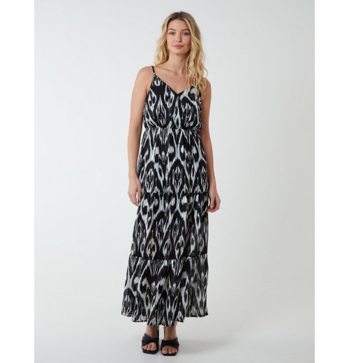 Brushed Print Wrap Dress Brushed Print Wrap Dress