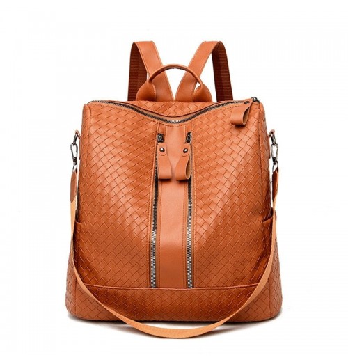 Woven Leather Convertible Backpack Woven Leather Convertible Backpack