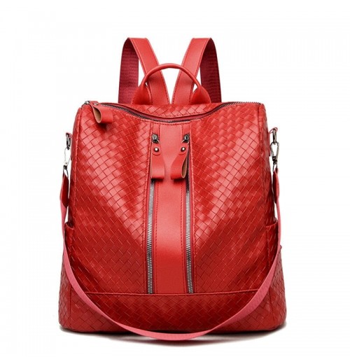 Woven Leather Convertible Backpack Woven Leather Convertible Backpack