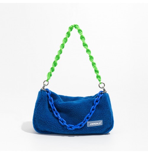 Fluffy Clutch Bag With Chain Fluffy Clutch Bag With Chain