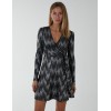 Fixed Wrap Skater Dress With Tie Fixed Wrap Skater Dress With Tie