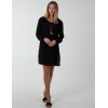 Long Sleeve Pleated Shift Dress Long Sleeve Pleated Shift Dress