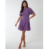 Godet Insert Mini Dress With Tie Godet Insert Mini Dress With Tie