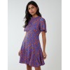 Godet Insert Mini Dress With Tie Godet Insert Mini Dress With Tie