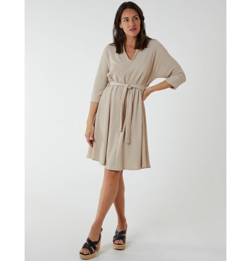 V Neck Crunchy Stitch Batwing Dress V Neck Crunchy Stitch Batwing Dress