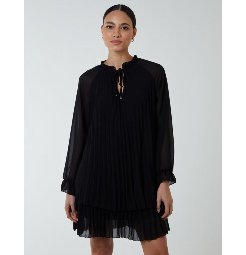 Double Pleated Key Frill Dress Double Pleated Key Frill Dress