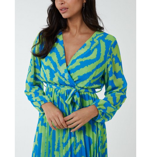 Swirl Pleated Print Dress Swirl Pleated Print Dress
