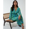 Swirl Pleated Print Dress Swirl Pleated Print Dress