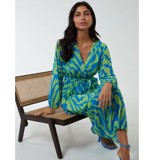 Swirl Pleated Print Dress Swirl Pleated Print Dress