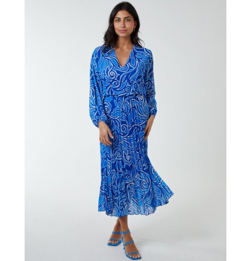 Pleated Wrap Front Dress Pleated Wrap Front Dress