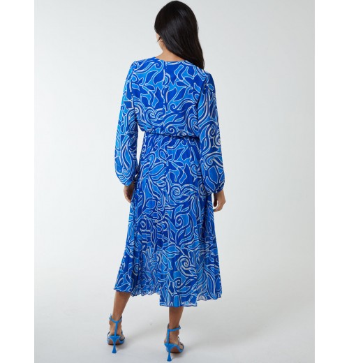 Pleated Wrap Front Dress Pleated Wrap Front Dress