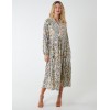 Multi Tiered Aztec Print Midi Dress Multi Tiered Aztec Print Midi Dress