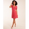 Shirring Cuff Sleeve Tea Dress Shirring Cuff Sleeve Tea Dress