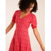 Shirring Cuff Sleeve Tea Dress Shirring Cuff Sleeve Tea Dress