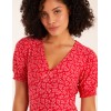 Shirring Cuff Sleeve Tea Dress Shirring Cuff Sleeve Tea Dress