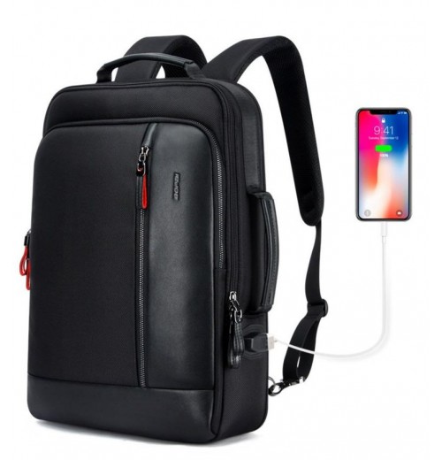 Black Anti Theft Backpack With USB Black Anti Theft Backpack With USB