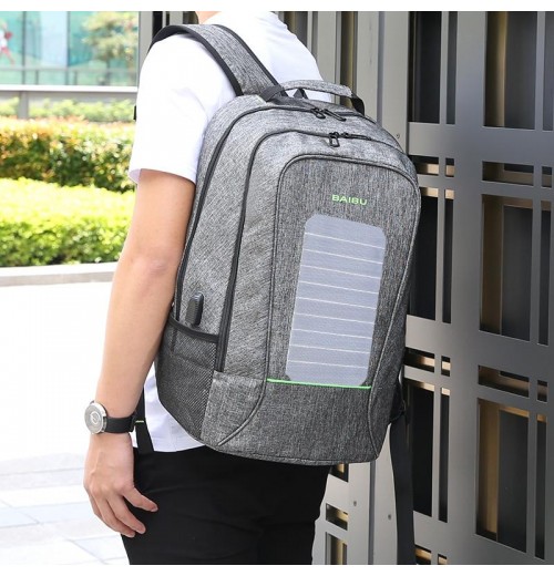 Outdoor Charging Backpack USB Port With Solar Panel Outdoor Charging Backpack USB Port With Solar Panel