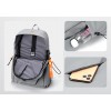 Backpack For Men Grey USB Charger Backpack For Men Grey USB Charger