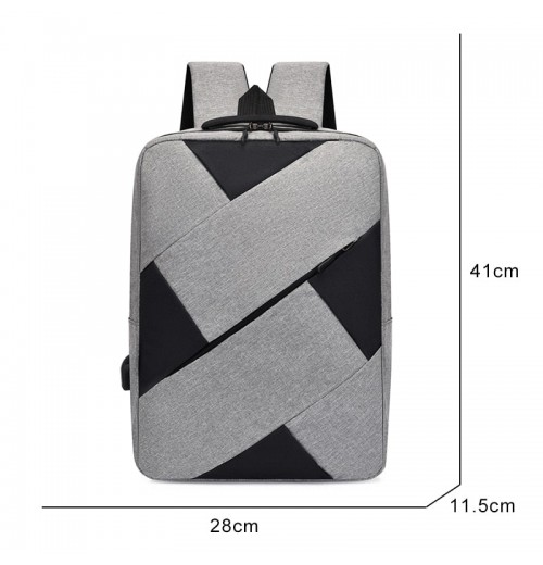 USB Charger Grey Backpack USB Charger Grey Backpack