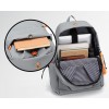 Backpack For Men Grey USB Charger Backpack For Men Grey USB Charger