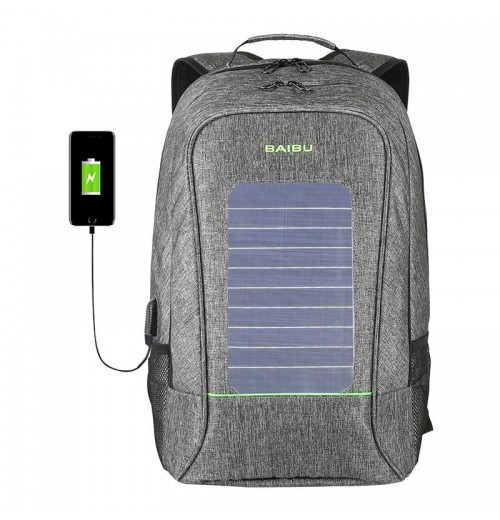 Outdoor Charging Backpack USB Port With Solar Panel Outdoor Charging Backpack USB Port With Solar Panel