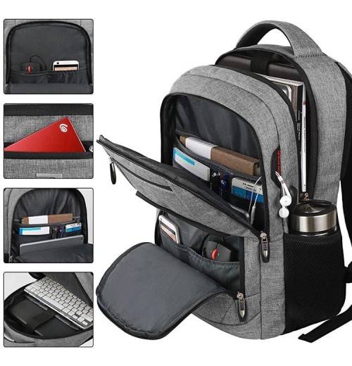 Multi-space Men's Travel Laptop Backpack With USB Multi-space Men's Travel Laptop Backpack With USB