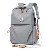 Backpack For Men Grey USB Charger Backpack For Men Grey USB Charger