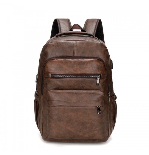 Leather Backpack With USB Charger Leather Backpack With USB Charger
