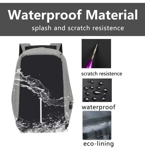 Anti Theft Waterproof Backpack With USB Charging Port Anti Theft Waterproof Backpack With USB Charging Port