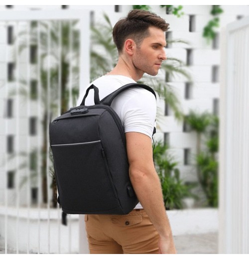 Laptop Backpack With USB Charging Port And Lock Laptop Backpack With USB Charging Port And Lock